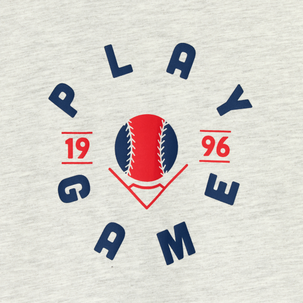 تيشيرت بأكمام قصيرة مطبوع عليه رسالة، اللون رمادي مرقط للأولاد